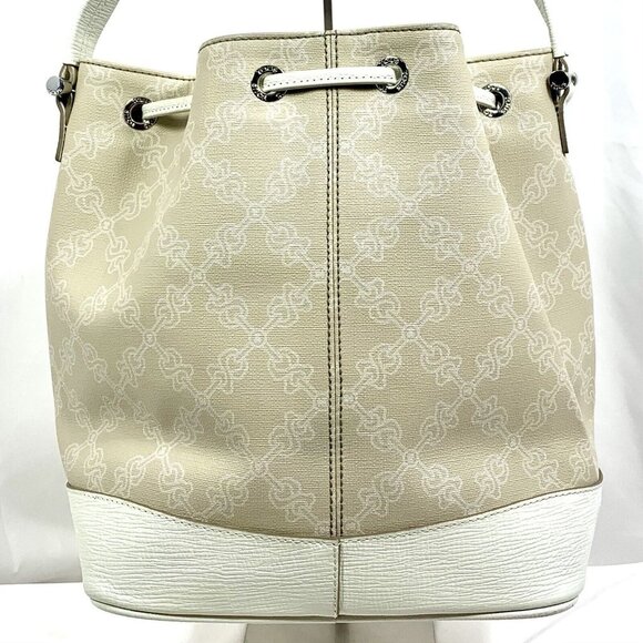TOUS Shoulder Bucket Bag Women Leather Large Sand Stone Canvas Shopper Tote main image 6
